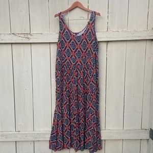 Jessica London sleeveless multicolor maxi dress plus size 20